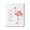 Stupell Industries Stand Tall and Dream Big Phrase Pink Flamingo Canvas Wall Art